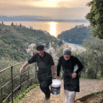 Portofino project – Henry & Richard with an early morning materials delivery. 03-2019