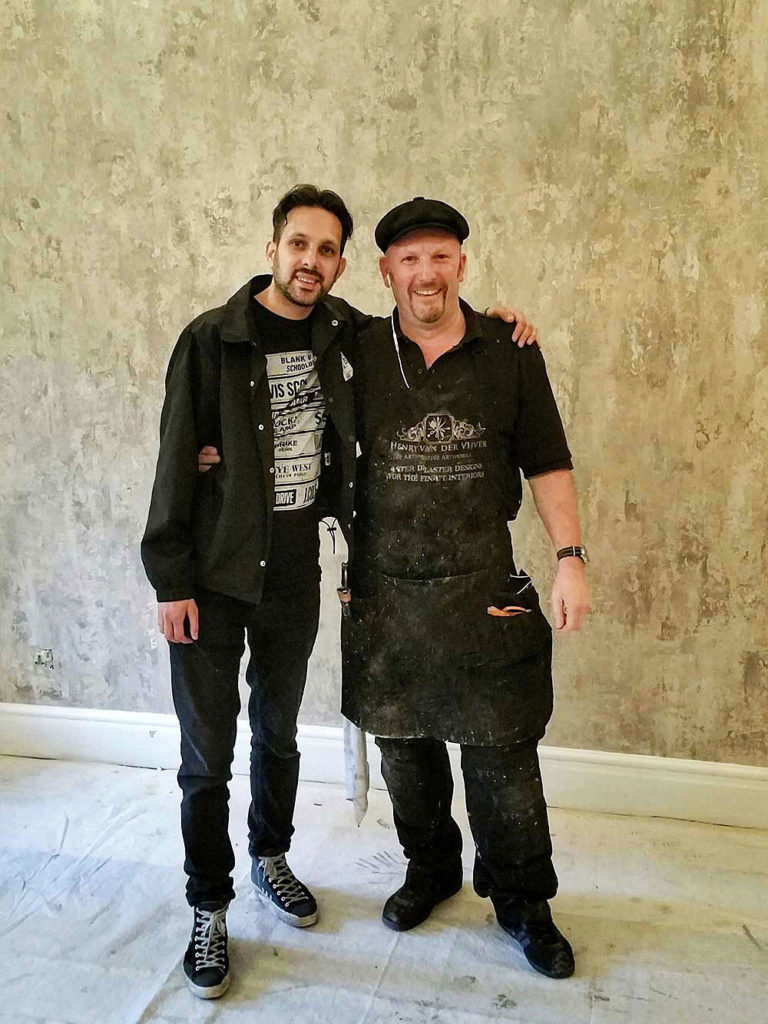 We are thankful to have such great clients some of them are even a little magical @dynamomagician. We have all had a great summer spent on this commission by the talented Suzy Hilton @szy_interiors. Thanks again Suzy & thanks for being such a good sport #Dynamo #Magician. Finishes include Palladio distressed plaster plaster, textured & antique wood.